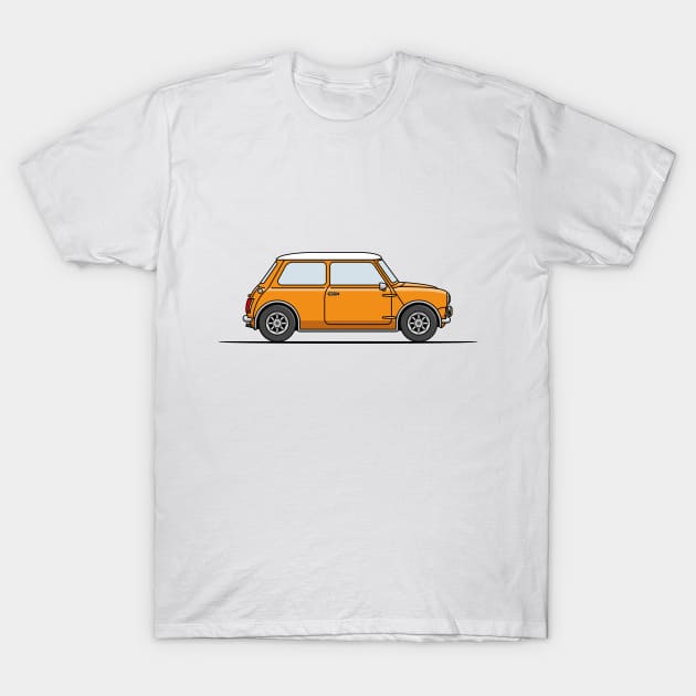 Classic Mini Cooper - Orange T-Shirt by JingleSnitch